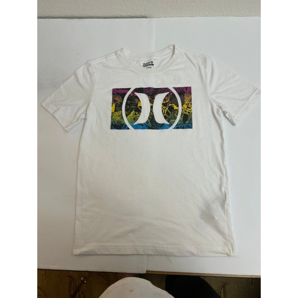 Hurley Boys Graphic T-Shirt White Size Youth Medium